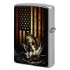 HTSAHKV Vintage American Flag Bass Fish Metal Lighter Case Lighter House Cover Fit Lighters Protective Fashion Accessory Man Women Gifts 2.2x1.5in view 1