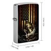 HTSAHKV Vintage American Flag Bass Fish Metal Lighter Case Lighter House Cover Fit Lighters Protective Fashion Accessory Man Women Gifts 2.2x1.5in view 2