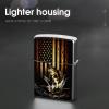 HTSAHKV Vintage American Flag Bass Fish Metal Lighter Case Lighter House Cover Fit Lighters Protective Fashion Accessory Man Women Gifts 2.2x1.5in view 4