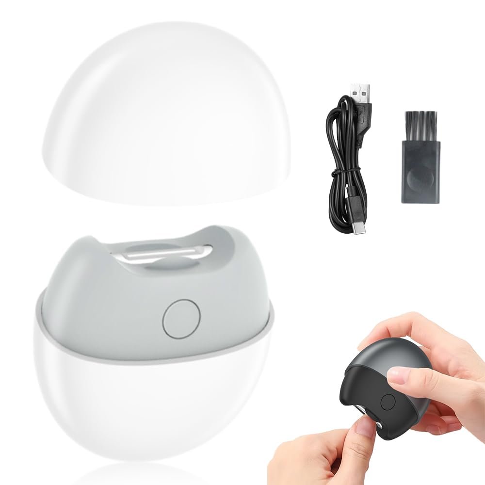 2026 New Electric Automatic Nail Clipper with Light, 2 Speeds, Magnetic Cover, Nail Scraps Storage, USB Rechargeable, Safety Electric Fingernail Trimmer for Kids, Adult, Seniors, Caregivers (White)