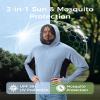 Relexit UPF 50+ Sun Protection Mosquito Jacket for Men, Lightweight Long Sleeve Sun Shirt, UV Bug Mosquito Proof Clothing Blue XL view 2