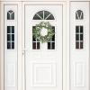20 Inch Eucalyptus Wreath, Greenery Artificial White Berries Olives Leaves Spring Wreath,Large Holiday Door Wreath for Wall Wedding Outdoor Home Porch Window Farmhouse Decor view 4