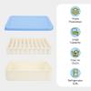 3ml Vial Peptide Storage Case, 70-Slot Hard Shell Peptide & Insulin Vial Holder with Soft Insert & Silicone Lid - Freezer & Refrigerator Safe, Compact for Home & Travel (Case Only) view 3