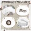 Fiwochic 4 Inch Cushion Foam Toilet Seat with Leather Cover Soft Padded Toilet Seat with Hook Loop for Seniors Bathroom Attachment Cushioned Pad Support for Handicap Adults Tailbone Pain view 3
