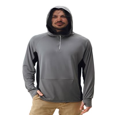 Relexit UPF 50+ Sun Protection Mosquito Jacket for Men, Lightweight Long Sleeve Sun Shirt, UV Bug Mosquito Proof Clothing Grey M