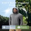 Relexit UPF 50+ Sun Protection Mosquito Jacket for Men, Lightweight Long Sleeve Sun Shirt, UV Bug Mosquito Proof Clothing Grey M view 2
