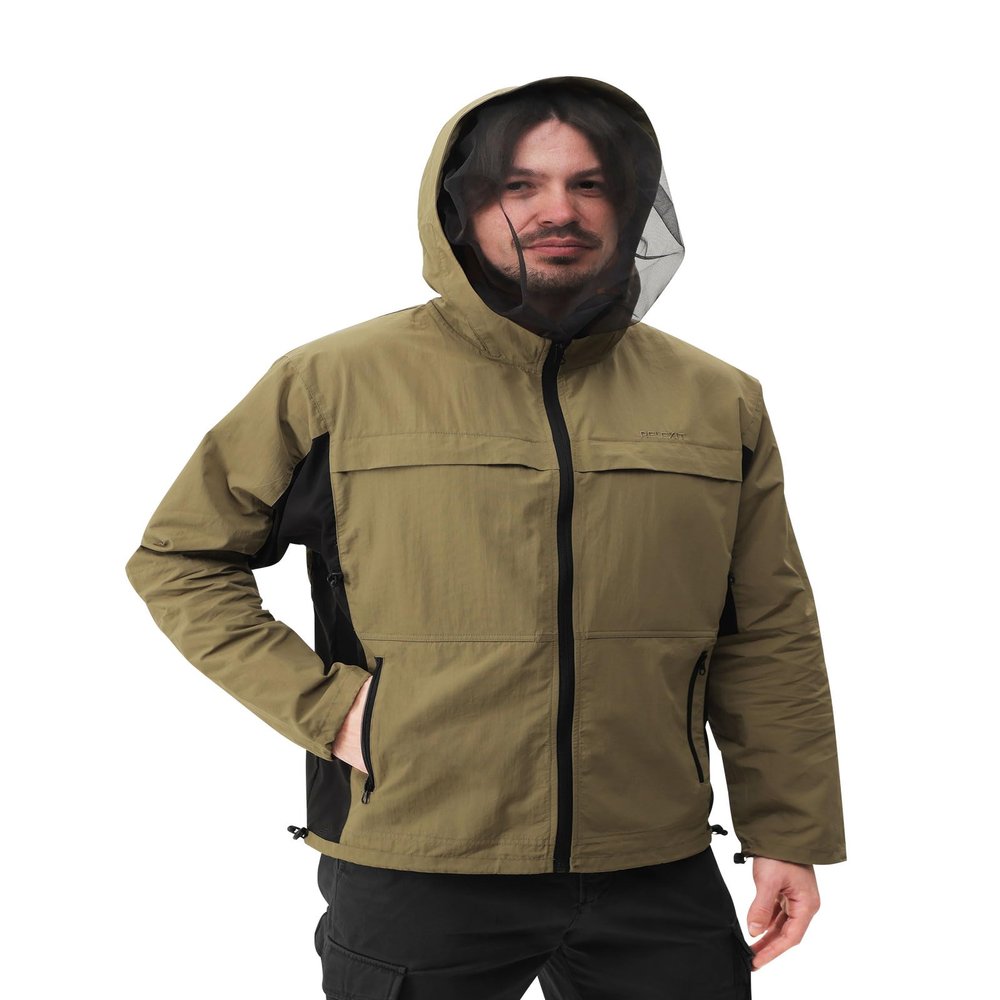 Relexit Mosquito Jacket with Ice Packs, Zipper Bug-Proof Shirt, Durable Mosquito Net Suit Proof Clothing for Garden Hiking L