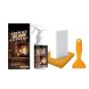 Fireplace Glass Cleaner, 150ml Stove and Hearth Cleaning Solution with Sponge, Scraper, Towel, Removes Soot, Grease, Maintenance view 1