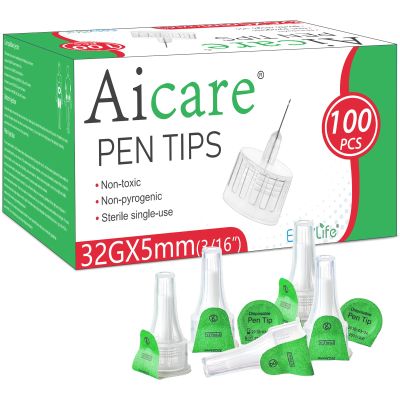 Pen Tips 32G x 5mm, Universal Fit, 100/bx, Comfortable, Extra-Thin