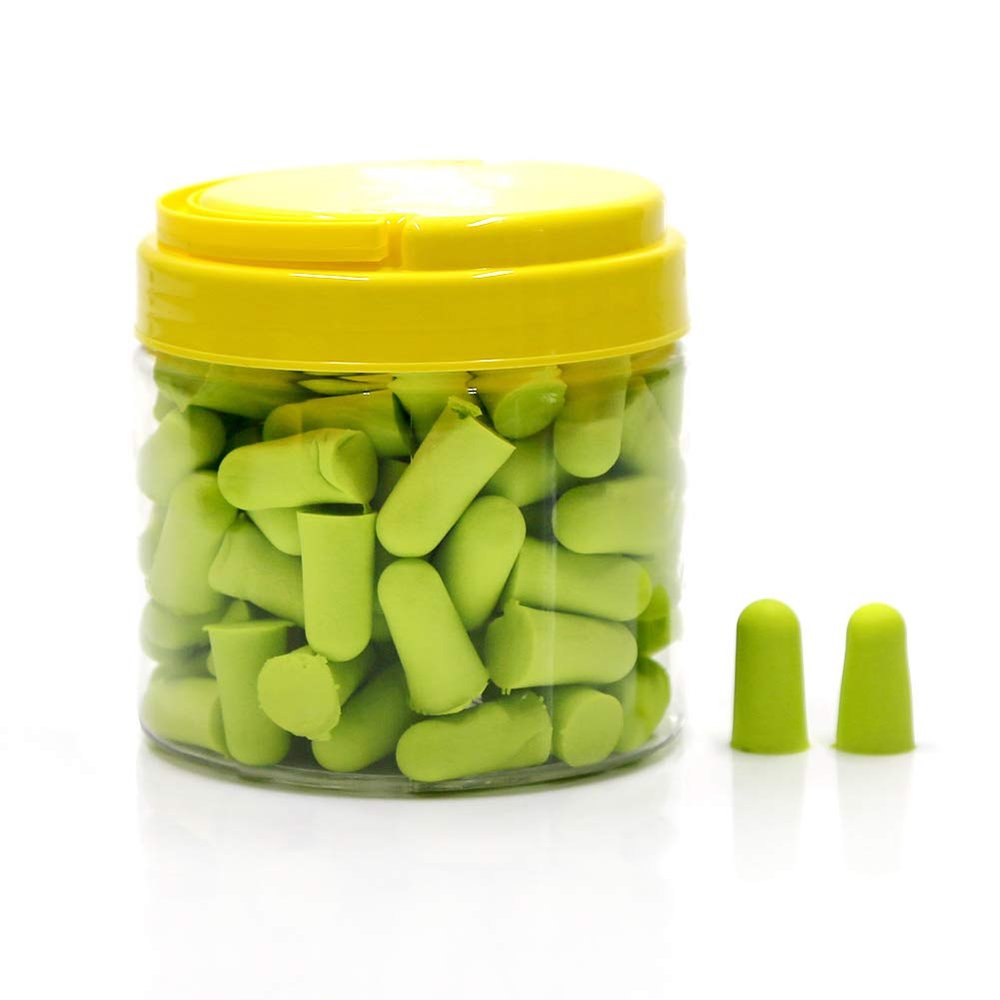 50 Pairs Soft Foam Ear Plugs, Noise Reduction Earplugs for Sleeping Learning, Comfortable Washable Ear Plug Protector with Lightweight Design, SNR 27dB for Home Dormitory Travel Co (Light Green)
