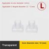 12pcs High Heel Protectors Repair Caps Covers Cover Non-Slip Square Silencer Material Soft Damping Woman(L-Transparent) view 2