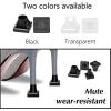 12pcs High Heel Protectors Repair Caps Covers Cover Non-Slip Square Silencer Material Soft Damping Woman(L-Transparent) view 3