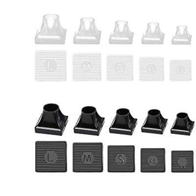 12pcs High Heel Protectors Repair Caps Covers Cover Non-Slip Square Silencer Material Soft Damping Woman(S-Transparent)