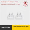 12pcs High Heel Protectors Repair Caps Covers Cover Non-Slip Square Silencer Material Soft Damping Woman(S-Transparent) view 2