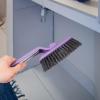 Healeved Rotating Hard-Bristle Crevice Cleaning Brush 2-in-1 Gap Scrubber for Household Bathroom Tile and Window Groove Cleaning Purple view 3