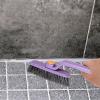 Healeved Rotating Hard-Bristle Crevice Cleaning Brush 2-in-1 Gap Scrubber for Household Bathroom Tile and Window Groove Cleaning Purple view 4