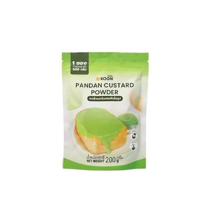 Thai Custard Mix Powder Instant Pandan Flavored Dessert Dip Just Add Hot Water Authentic Style Sweet Creamy Topping for Bread (200g, Pandan)