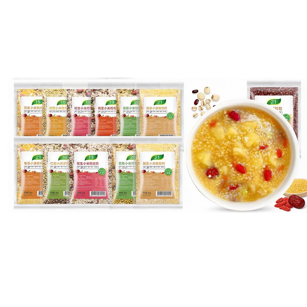 42 Pack Mixed Grains Breakfast Porridge, 75g Per Bag, 42 Days Supply, Easy Cook With Stovetop Or Rice Cooker, Nutritious Cereal