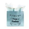 Pepple Haus Happy Birthday Gift Bag, Blue with Black HBD & CAKE DESIGN, Birthday Present Bag for Party Favors, Size 12.59"x11.02"x4.33" view 1