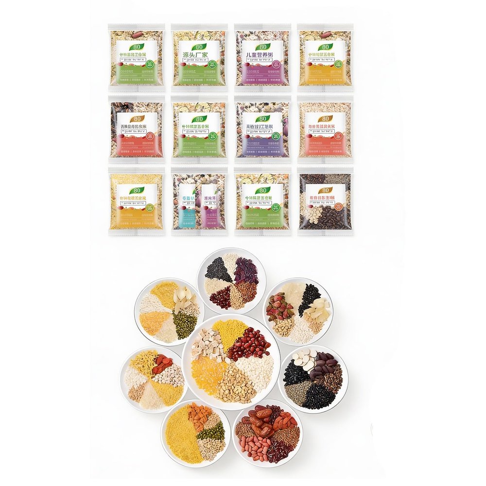 75g30 Packs Multigrain Porridge Mix - 8-Treasure Nutrition Cereal, Easy Cook Breakfast & Snack, Ready In 20 Mins, Healthy Whole Grains