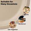 Inaloon 7-Inch Compostable Plates 100 Pack, Bagasse, Microwave & Dishwasher Safe, Eco-Friendly Disposable Dinner Plates for Parties, Catering & Everyday Use (7-Inches) view 3