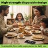 Inaloon 7-Inch Compostable Plates 100 Pack, Bagasse, Microwave & Dishwasher Safe, Eco-Friendly Disposable Dinner Plates for Parties, Catering & Everyday Use (7-Inches) view 4