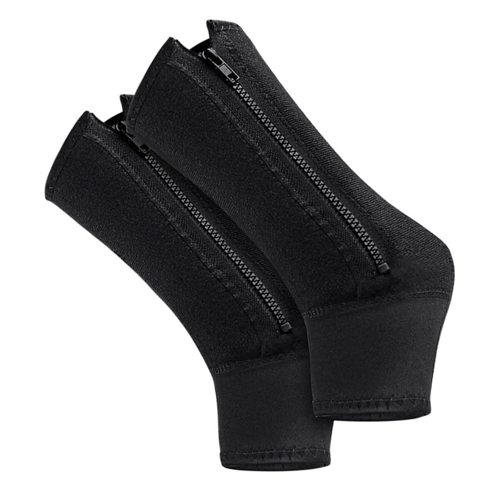 SOIMISS Ankle Support Compression Sleeve 2pcs with Adjustable Zipper Sports Ankle Brace for Volleyball and Basketball Tendon and Posterior Tibial Brace