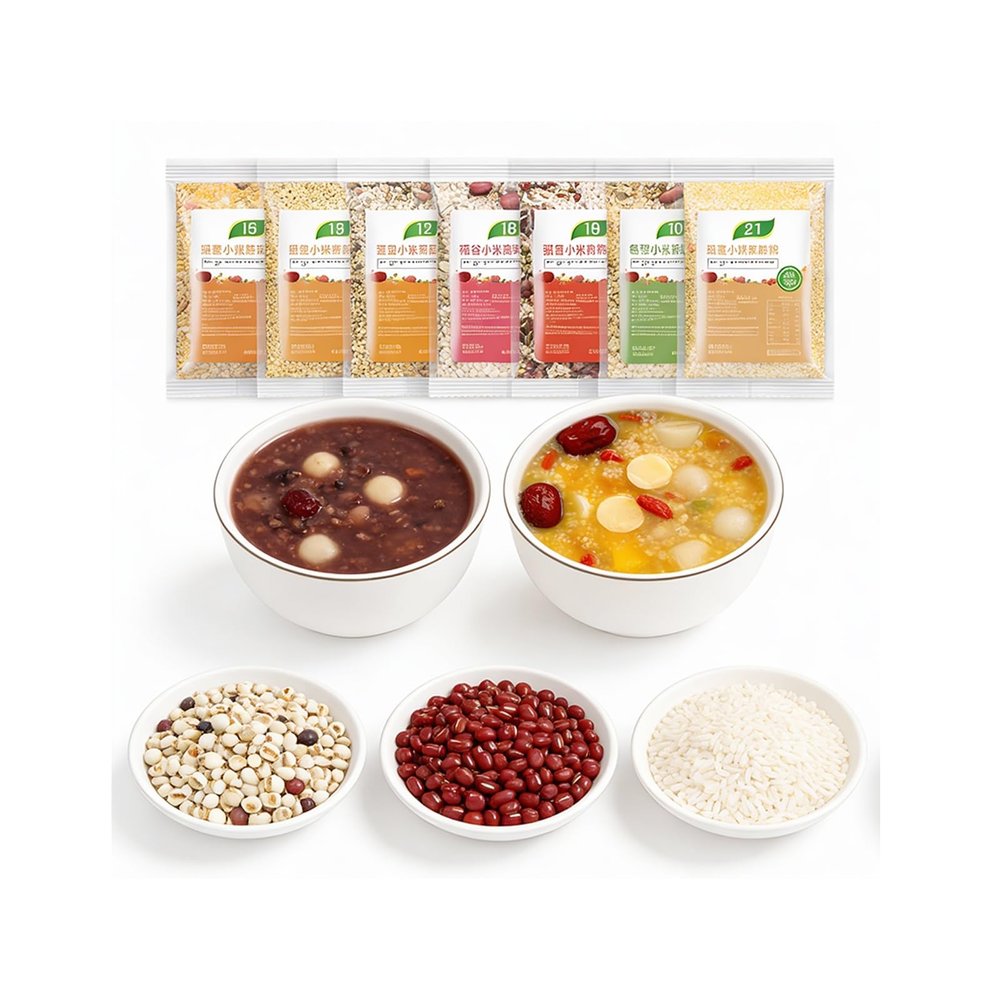 42-Day Breakfast Porridge Pack, 75g X 42 Bags, Mixed Whole Grains Cereal, Easy Cook & Nutritious, Sweet Multigrain Meal For Family