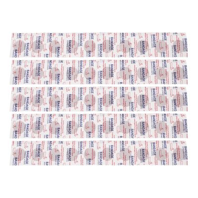 HOMOCONO Fabric Flexible Oval Bandages 50pcs Small Breathable Finger Joint Covers Waterproof Non-Stick Pad for Wounds and Scrapes First Aid Care