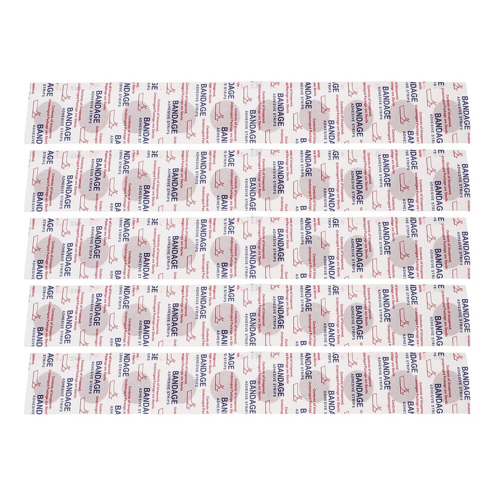 HOMOCONO Fabric Flexible Oval Bandages 50pcs Small Breathable Finger Joint Covers Waterproof Non-Stick Pad for Wounds and Scrapes First Aid Care