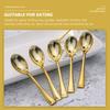Healvian Disposable Mini Dessert Spoons 48pcs Gold Plastic Mini Spoons for Ice Cream and Pudding for Parties and Events view 3