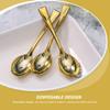 Healvian Disposable Mini Dessert Spoons 48pcs Gold Plastic Mini Spoons for Ice Cream and Pudding for Parties and Events view 4