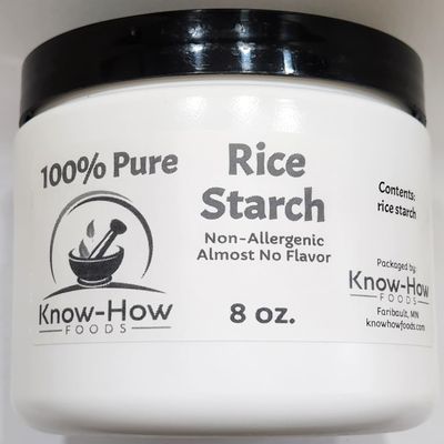 100% Pure Rice Starch - Home or Commercial Use (8 oz.)
