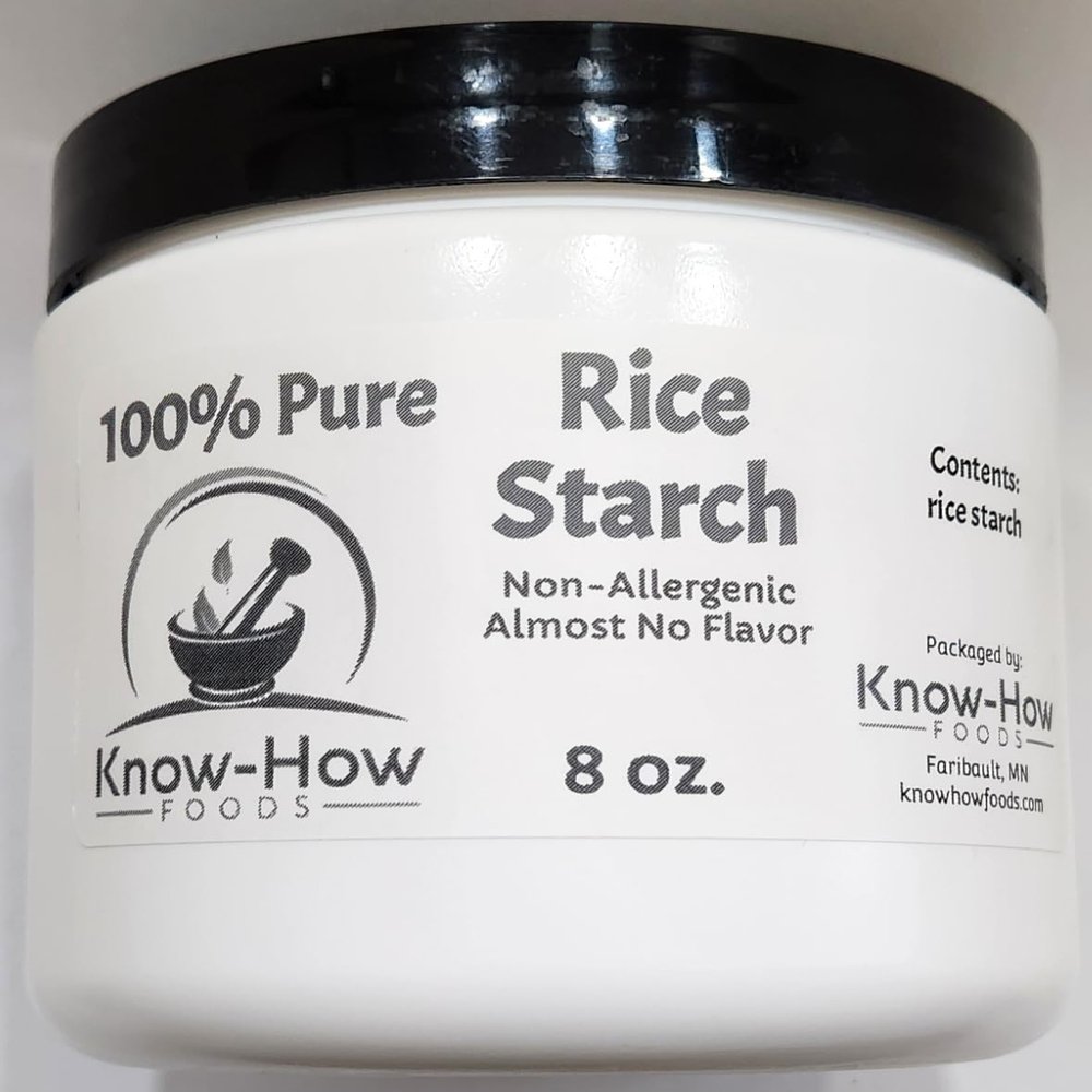 100% Pure Rice Starch - Home or Commercial Use (8 oz.)