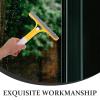 YOSADIER 3-in-1 Car and Household Window Squeegee Cleaner Tool with Spray and Brush, Yellow Multifunctional Shower Glass Door and Car Windshield Scraper for Bathroom Mirror and Automotive view 3
