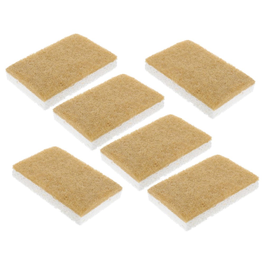 TINEASUR Biodegradable Cellulose Dish Sponge 12pcs Set, Compact Kitchen Scrub Sponge with Agave Wood Pulp, White 11x7x2cm, Reusable Multi-Function Cleaning Accessory for Home Dishwashing
