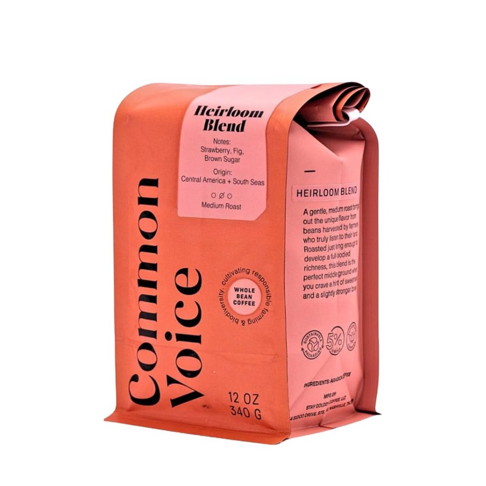 Heirloom Common Voice Coffee - Roasted by 8th & Roast Coffee Co. - Whole Bean Coffee - 2 Pound Bag