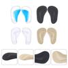 Abaodam 4 Pairs Arch Gel Insoles Flat Feet Correction Cushions and Blue Gel Pads, Soft Cloth Black and Apricot Inserts for Foot Arch Support and Posture Alignment view 3