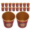 Garneck Red Disposable Wedding Party Mini Paper Cups 45ml Thickened Shot Glasses with Gold Foil Festive Decoration 50pcs for Wedding Toast and Tea Ceremony view 1
