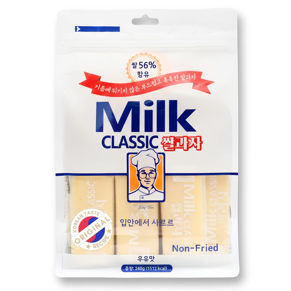 56% Milk Classic Korean Milk Rice Crackers, 8.46 oz 1 Pack
