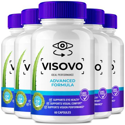 Visovo Capsules, Official Visovo Eye Health Supplement Pills - Maximum Strength, All Natural Visual Wellness & Crystal Clear View, Advanced Viso Vo Pills Health Support Reviews (5 Pack)