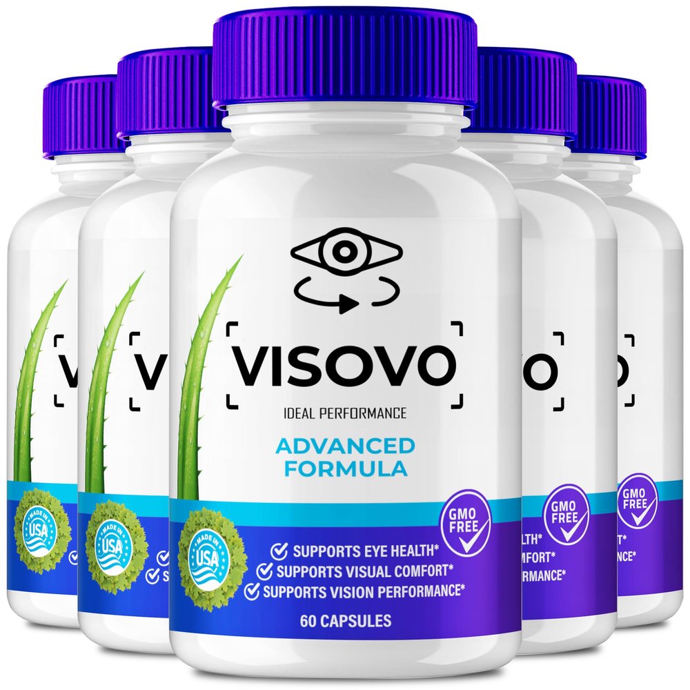 Visovo Capsules, Official Visovo Eye Health Supplement Pills - Maximum Strength, All Natural Visual Wellness & Crystal Clear View, Advanced Viso Vo Pills Health Support Reviews (5 Pack)
