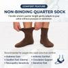 COMFELLO Diabetic Ankle Socks for Men & Women Non-Binding Cushioned Socks - Neuropathy & Circulation Support (3-Pairs) Brown 9-11 view 2