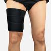 Ciieeo Thigh Compression Sleeve and Protective Pad Black L, Breathable Sports Thigh Brace with Muscle Support for Basketball Soccer Fitness and Squats, Unisex Leg Protection view 3
