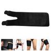 Ciieeo Thigh Compression Sleeve and Protective Pad Black L, Breathable Sports Thigh Brace with Muscle Support for Basketball Soccer Fitness and Squats, Unisex Leg Protection view 4