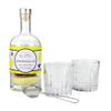 Slant Party Supplies - Limoncello Infusion Kit Glass Bottle Strainer & 2 Faceted Glasses, 4-Piece Set, Yellow view 1
