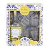 Slant Party Supplies - Limoncello Infusion Kit Glass Bottle Strainer & 2 Faceted Glasses, 4-Piece Set, Yellow view 2