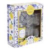 Slant Party Supplies - Limoncello Infusion Kit Glass Bottle Strainer & 2 Faceted Glasses, 4-Piece Set, Yellow view 3