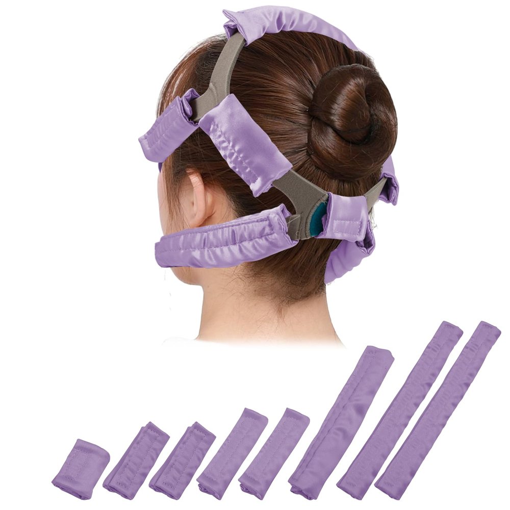 8 PCS Satin CPAP Strap Covers, Comfortable CPAP Mask Strap Covers, Silky CPAP Hair Protector to Fit Airfit f20 Headgear, Anti Wrinkle CPAP Mask Cushions for Reducing Red Marks (Purple)