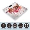 Butterfly Drip Spray Watercolor Scale for Body Weight Highly Accurate Digital Bathroom Scale Sturdy Tempered Glass Weighing Scales with LCD Display Fashion Body Fat Smart Scales 400lb view 3